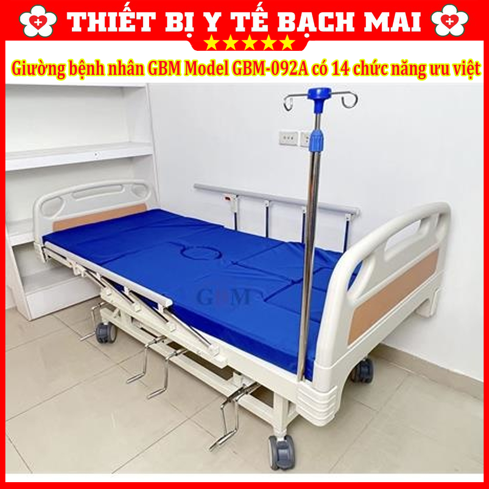 Giường Bệnh Nhân 4 Tay Quay GBM-092A Giường Bệnh Nhân 4 Tay Quay GBM-092A