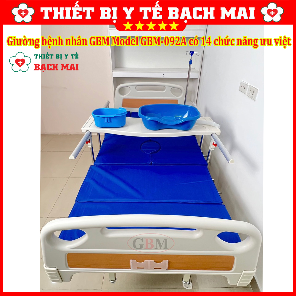 Giường Bệnh Nhân 4 Tay Quay GBM-092A Giường Bệnh Nhân 4 Tay Quay GBM-092A
