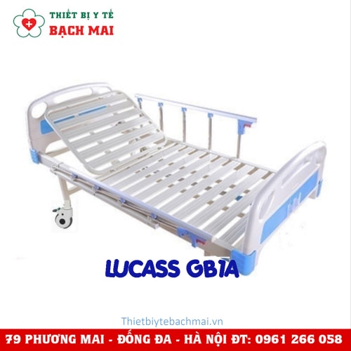 Giường Bệnh Nhân 1 Tay Quay Kín Lucass GB-1A Giường Bệnh Nhân 1 Tay Quay Kín Lucass GB-1A