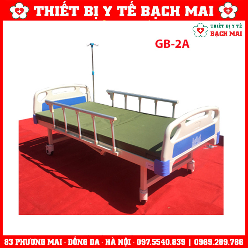 GIƯỜNG Y TẾ 2 TAY QUAY NHẬP KHẨU LUCASS GB2A