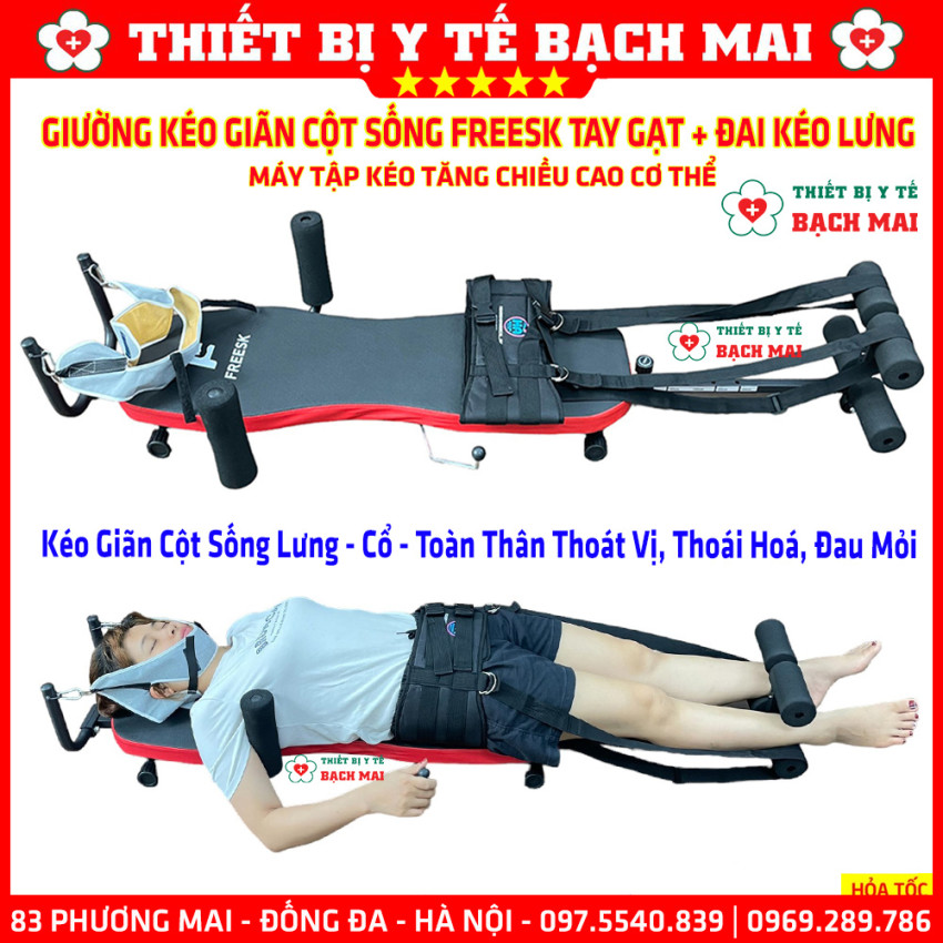 Giường Kéo Giãn Cột Sống Lưng Cổ Toàn Thân FRESK – Giường Kéo Giãn Cột Sống Tại Nhà