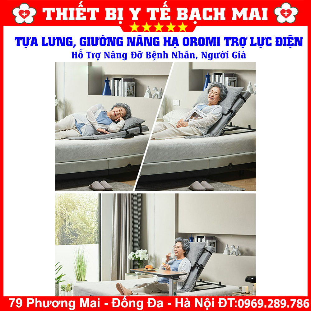 Giường Nâng Hạ OROMI VTM-2024 Trợ Lực Tăng Điện Hỗ Trợ Nâng Đỡ Bệnh Nhân, Người Già Giường Nâng Hạ OROMI VTM-2024 Trợ Lực Tăng Điện Hỗ Trợ Nâng Đỡ Bệnh Nhân, Người Già