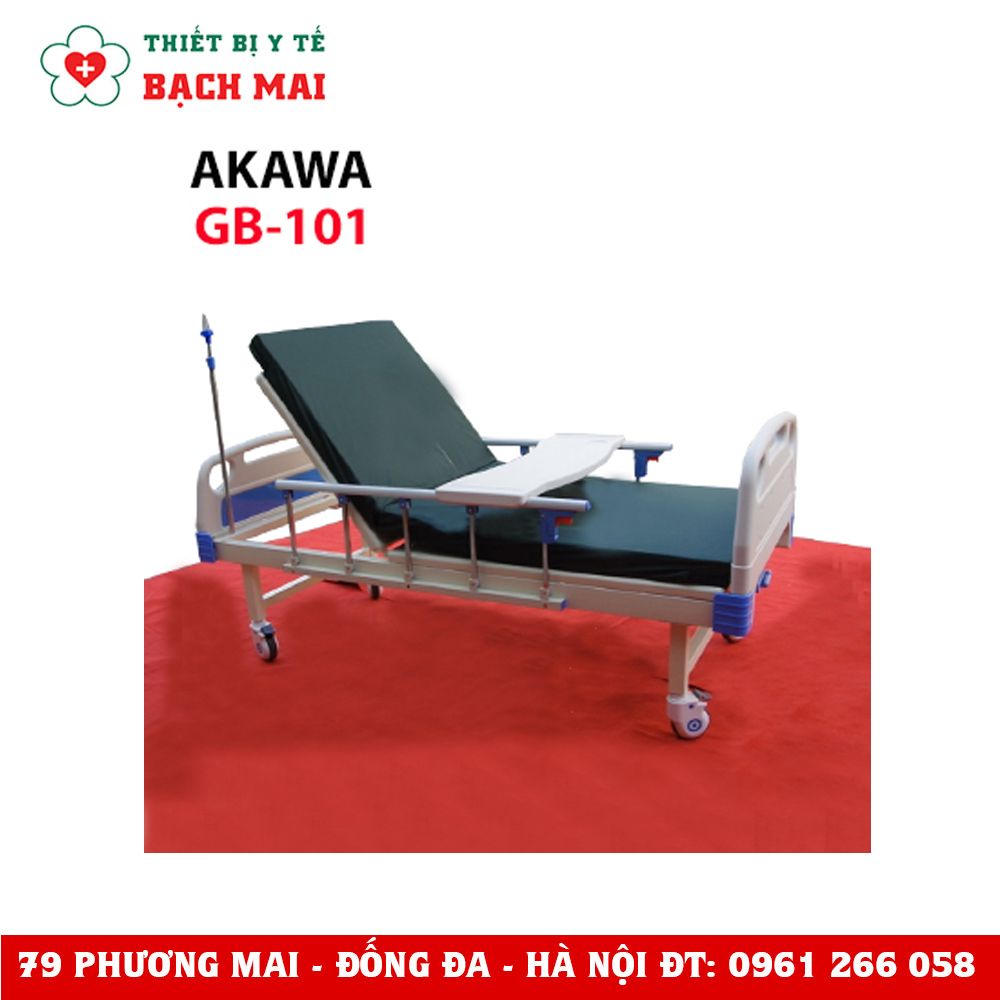 Giường Bệnh Nhân Y Tế 1 Tay Quay AKAWA GB-101