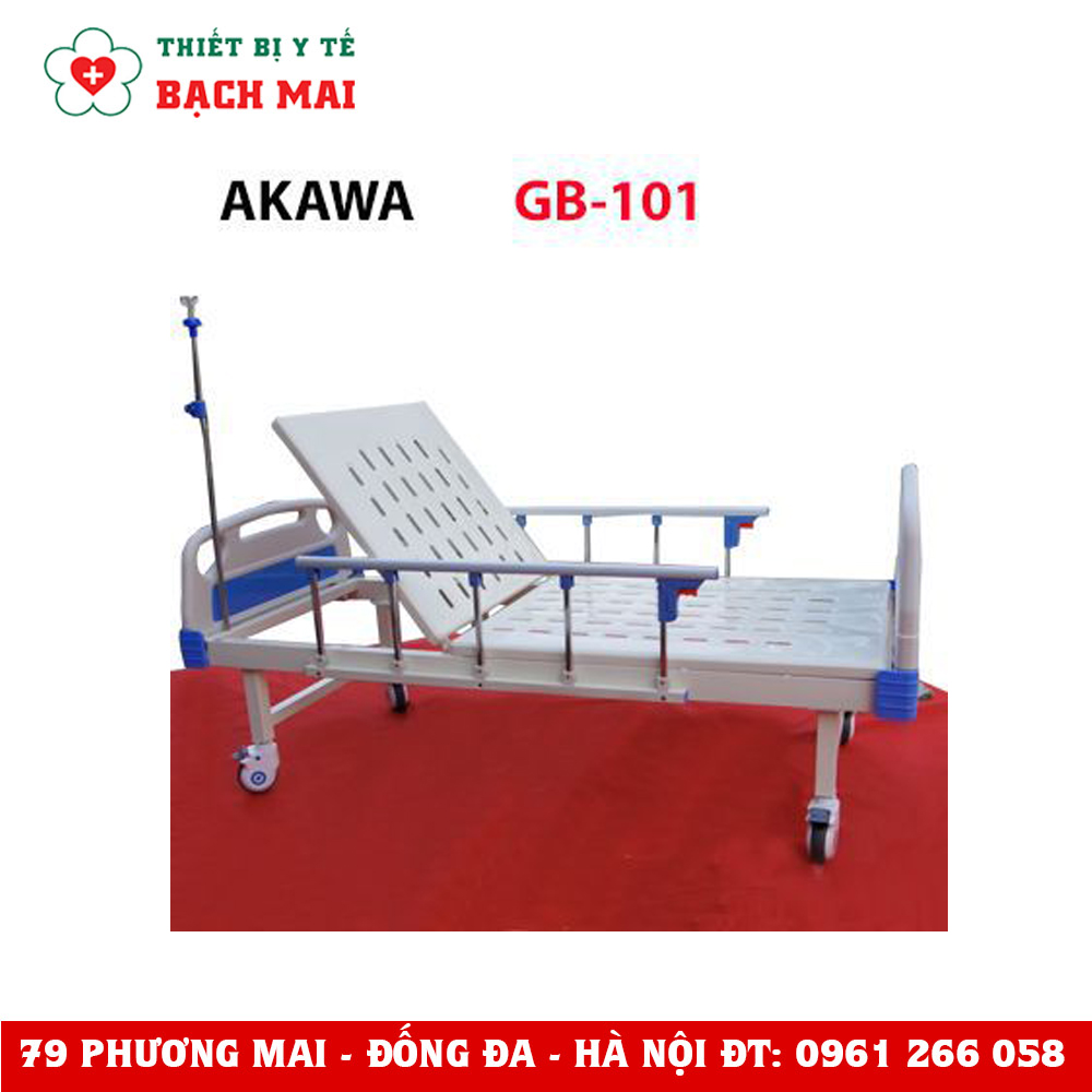 Giường Bệnh Nhân Y Tế 1 Tay Quay AKAWA GB-101