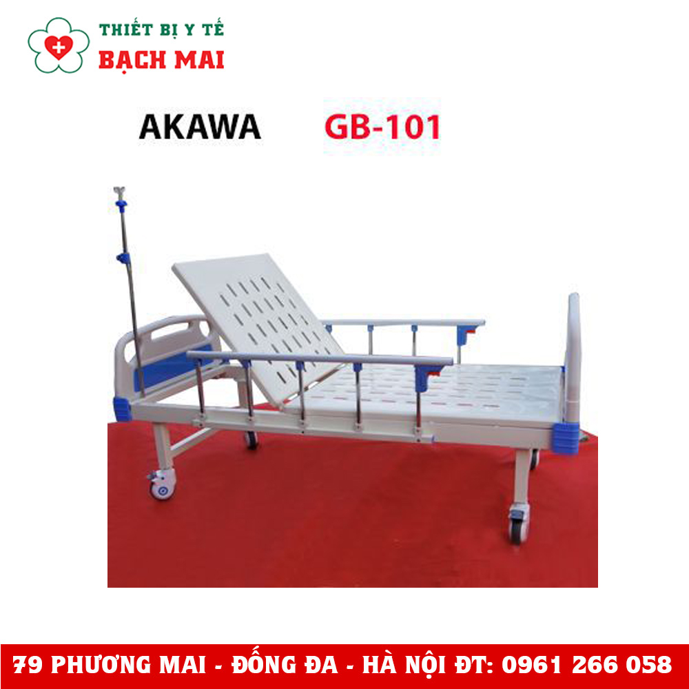 Giường Bệnh Nhân Y Tế 1 Tay Quay AKAWA GB-101 Giường Bệnh Nhân Y Tế 1 Tay Quay AKAWA GB-101
