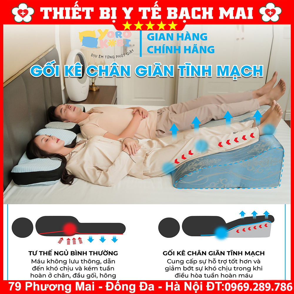 Gối Kê Chân Chống Suy Giãn Tĩnh Mạch YOROKOBI Gối Kê Chân Chống Suy Giãn Tĩnh Mạch YOROKOBI