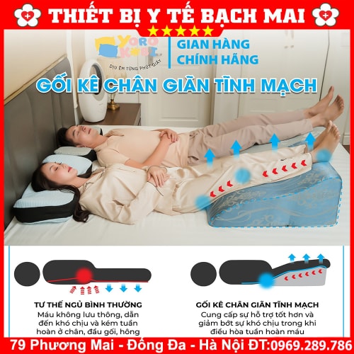 Gối Kê Chân Chống Suy Giãn Tĩnh Mạch YOROKOBI Gối Kê Chân Chống Suy Giãn Tĩnh Mạch YOROKOBI