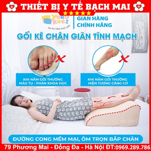 Gối Kê Chân Chống Suy Giãn Tĩnh Mạch YOROKOBI Gối Kê Chân Chống Suy Giãn Tĩnh Mạch YOROKOBI