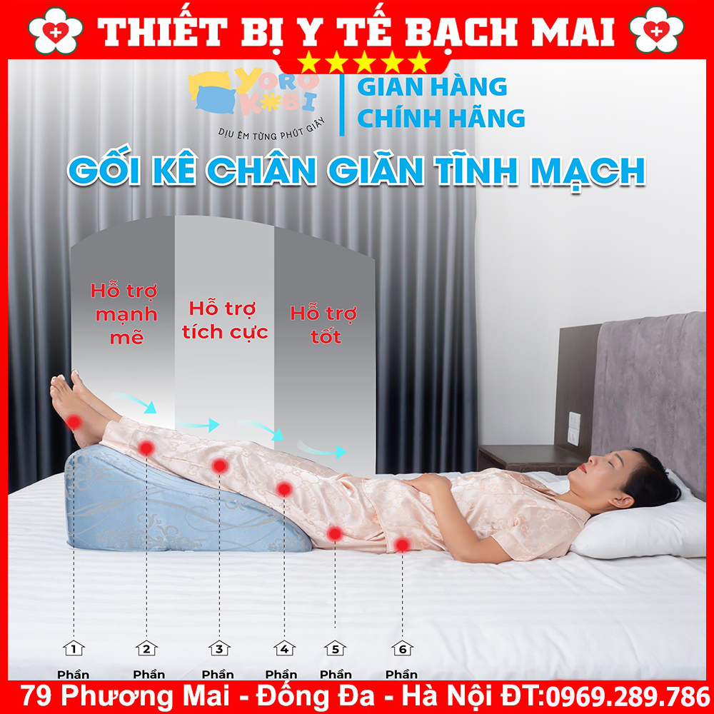 Gối Kê Chân Chống Suy Giãn Tĩnh Mạch YOROKOBI Gối Kê Chân Chống Suy Giãn Tĩnh Mạch YOROKOBI
