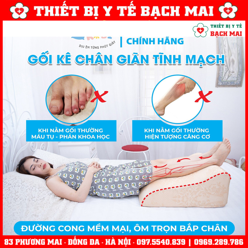 Gối Kê Chân Hỗ Trợ Điều Trị Suy Giãn Tĩnh Mạch Chân Chuyên Dụng YOROKOBI Gối Kê Chân Hỗ Trợ Điều Trị Suy Giãn Tĩnh Mạch Chân Chuyên Dụng YOROKOBI