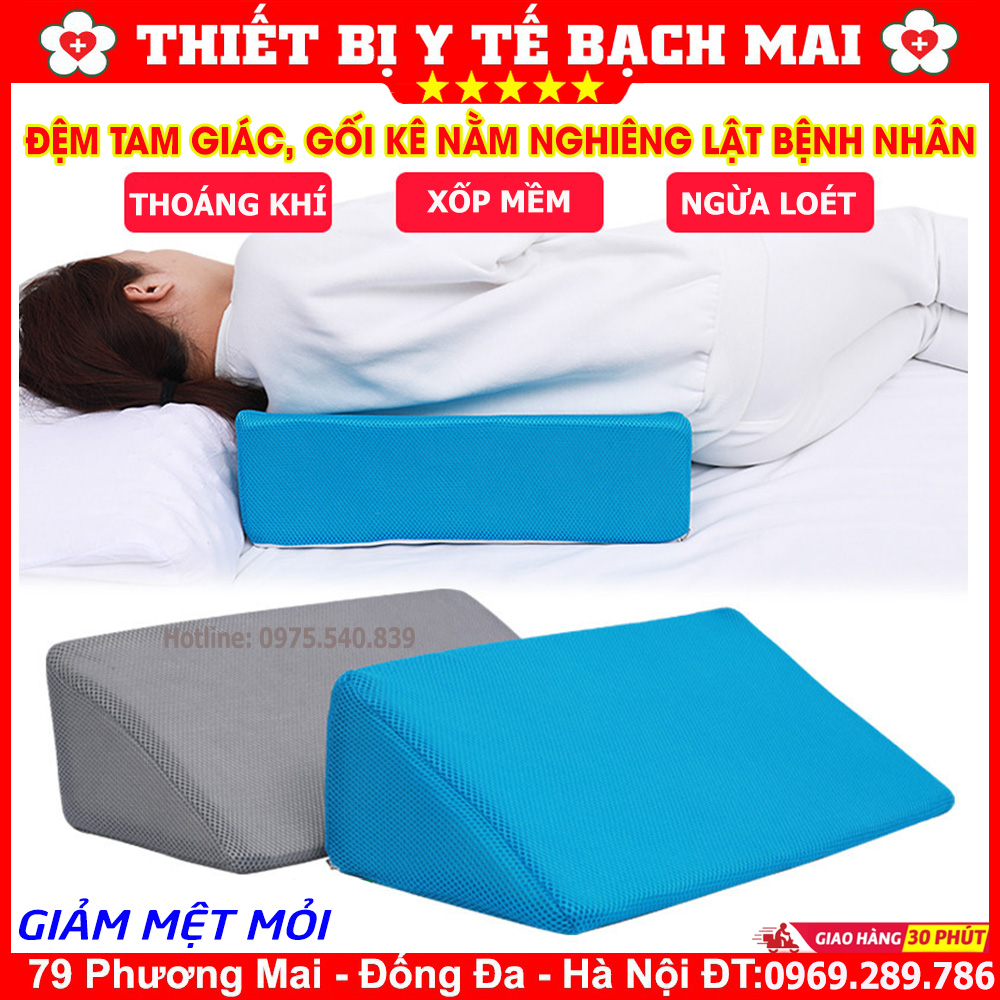 Gối Kê Lót Lưng Nghiêng Xoay Lật Bệnh Nhân - Gối Tam Giác Ngăn Tạo Vết Loét Người Bệnh Gối Kê Lót Lưng Nghiêng Xoay Lật Bệnh Nhân - Gối Tam Giác Ngăn Tạo Vết Loét Người Bệnh