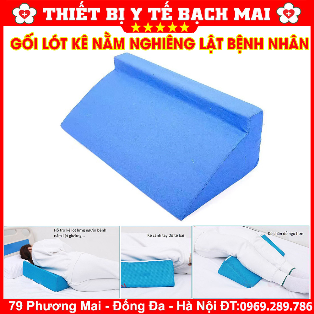 Gối Kê Lót Lưng Nghiêng Xoay Lật Bệnh Nhân - Gối Tam Giác Ngăn Tạo Vết Loét Người Bệnh Gối Kê Lót Lưng Nghiêng Xoay Lật Bệnh Nhân - Gối Tam Giác Ngăn Tạo Vết Loét Người Bệnh