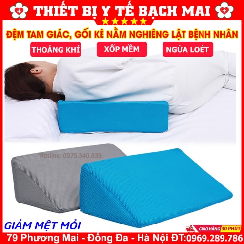 Gối Kê Lót Lưng Nghiêng Xoay Lật Bệnh Nhân - Gối Tam Giác Ngăn Tạo Vết Loét Người Bệnh Gối Kê Lót Lưng Nghiêng Xoay Lật Bệnh Nhân - Gối Tam Giác Ngăn Tạo Vết Loét Người Bệnh