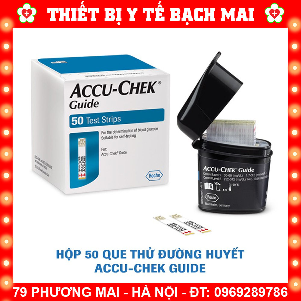Que Thử Tiểu Đường Accu Chek Guide Hộp 50 Que Que Thử Tiểu Đường Accu Chek Guide Hộp 50 Que