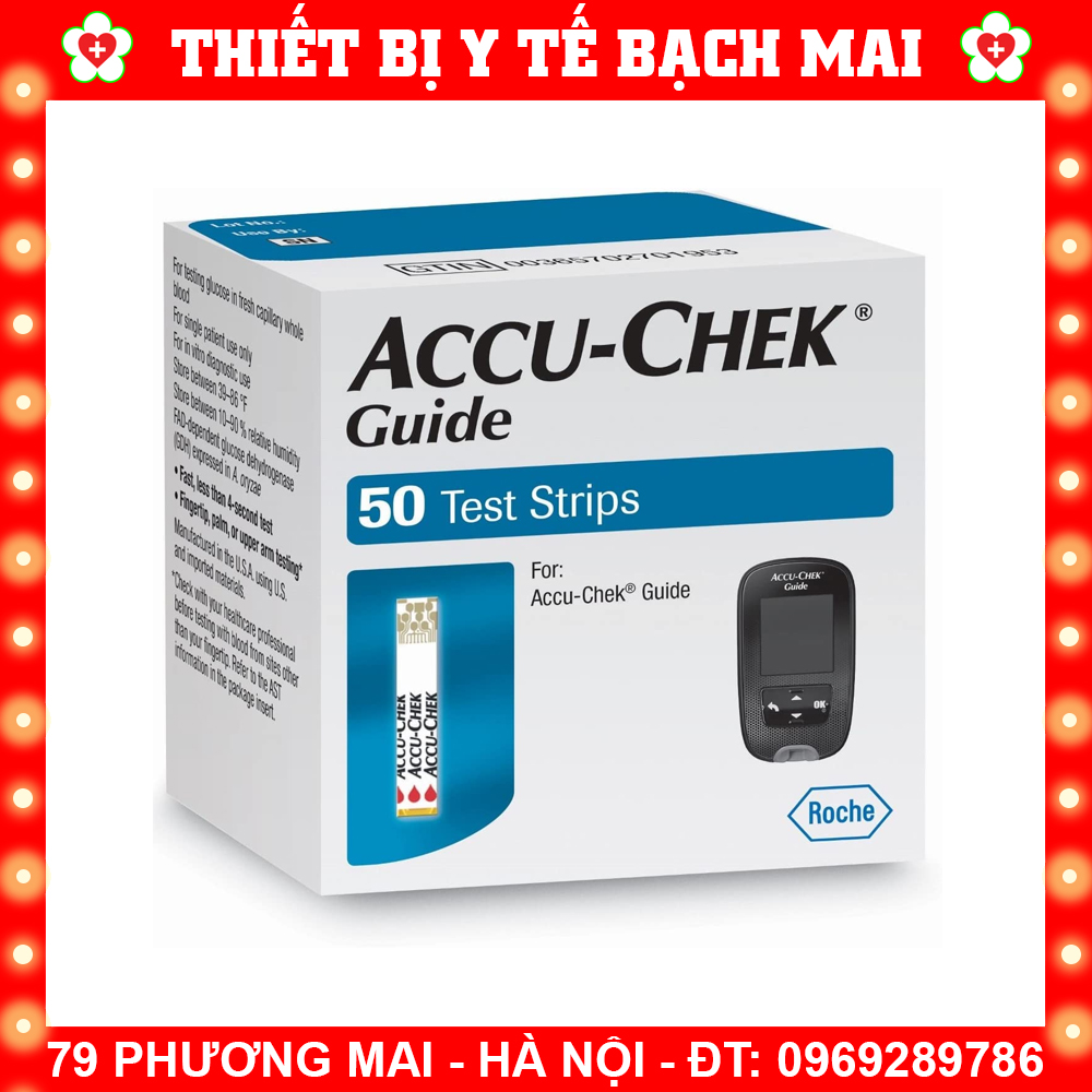Que Thử Tiểu Đường Accu Chek Guide Hộp 50 Que Que Thử Tiểu Đường Accu Chek Guide Hộp 50 Que