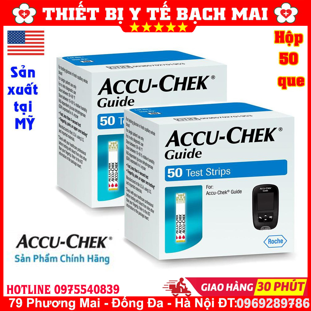 Que Thử Tiểu Đường Accu Chek Guide Hộp 50 Que Que Thử Tiểu Đường Accu Chek Guide Hộp 50 Que