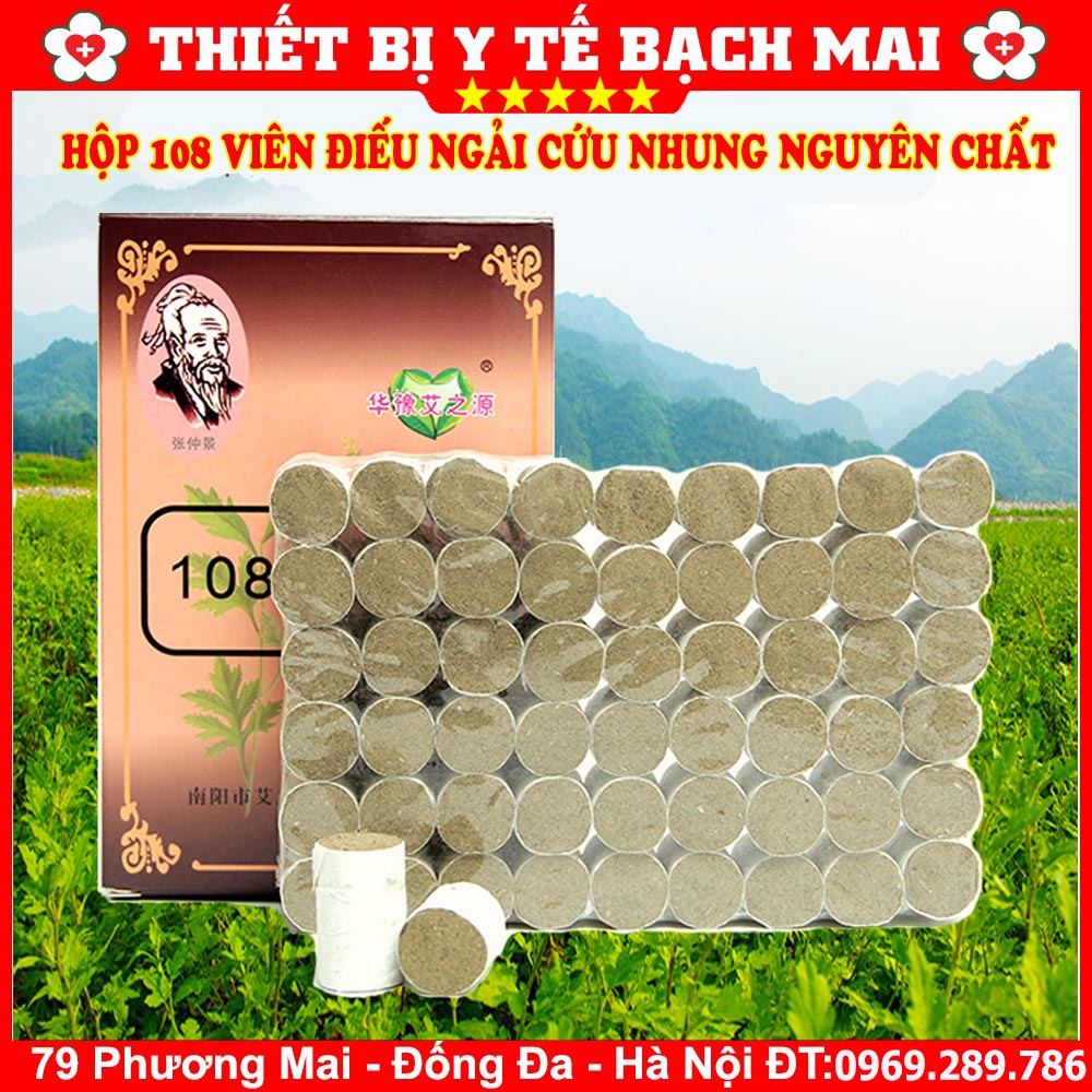 Hộp 108 Viên Ngải Cứu Đoạn, Điếu Ngải Nhung Nguyên Chất Hộp 108 Viên Ngải Cứu Đoạn, Điếu Ngải Nhung Nguyên Chất