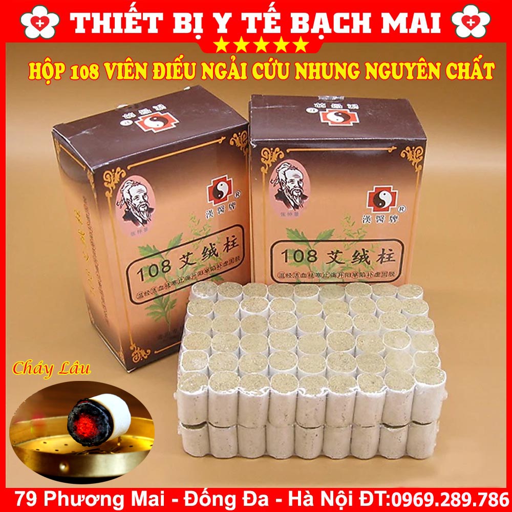 Hộp 108 Viên Ngải Cứu Đoạn, Điếu Ngải Nhung Nguyên Chất Hộp 108 Viên Ngải Cứu Đoạn, Điếu Ngải Nhung Nguyên Chất