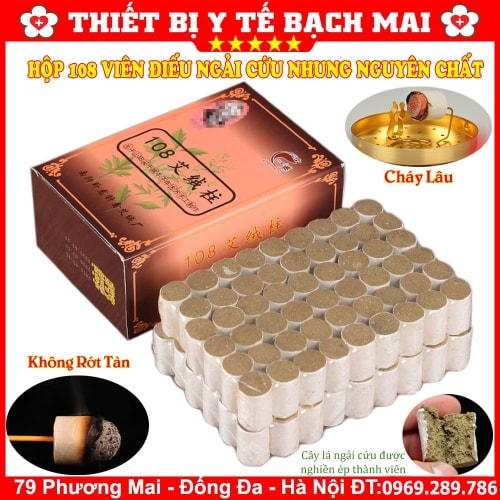 Hộp 108 Viên Ngải Cứu Đoạn, Điếu Ngải Nhung Nguyên Chất Hộp 108 Viên Ngải Cứu Đoạn, Điếu Ngải Nhung Nguyên Chất