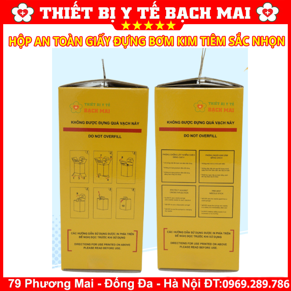Hộp Giấy An Toàn Đựng Bơm Kim Tiêm Vật Sắc Nhọn Y Tế Đã Qua Sử Dụng Hộp Giấy An Toàn Đựng Bơm Kim Tiêm Vật Sắc Nhọn Y Tế Đã Qua Sử Dụng