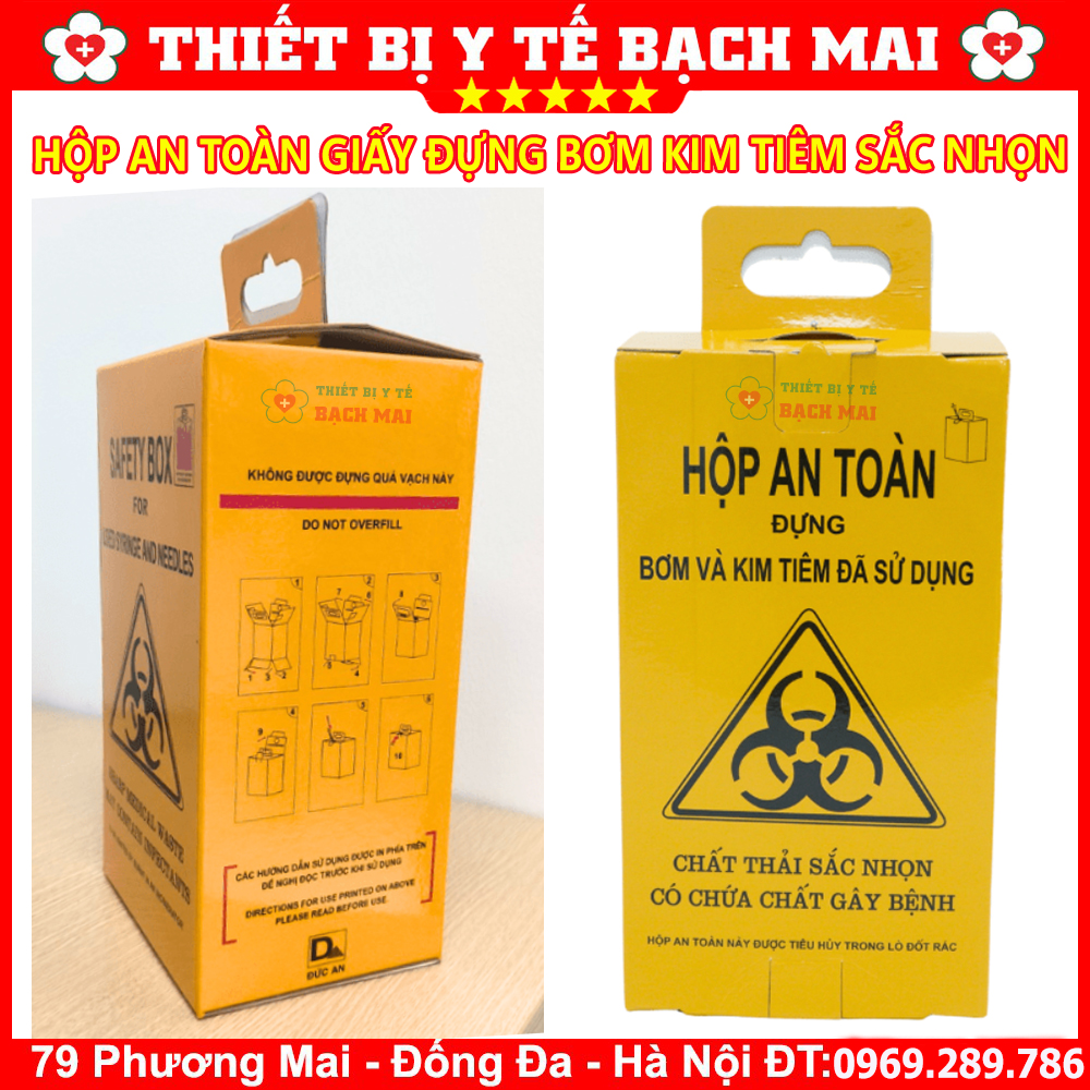 Hộp Giấy An Toàn Đựng Bơm Kim Tiêm Vật Sắc Nhọn Y Tế Đã Qua Sử Dụng Hộp Giấy An Toàn Đựng Bơm Kim Tiêm Vật Sắc Nhọn Y Tế Đã Qua Sử Dụng