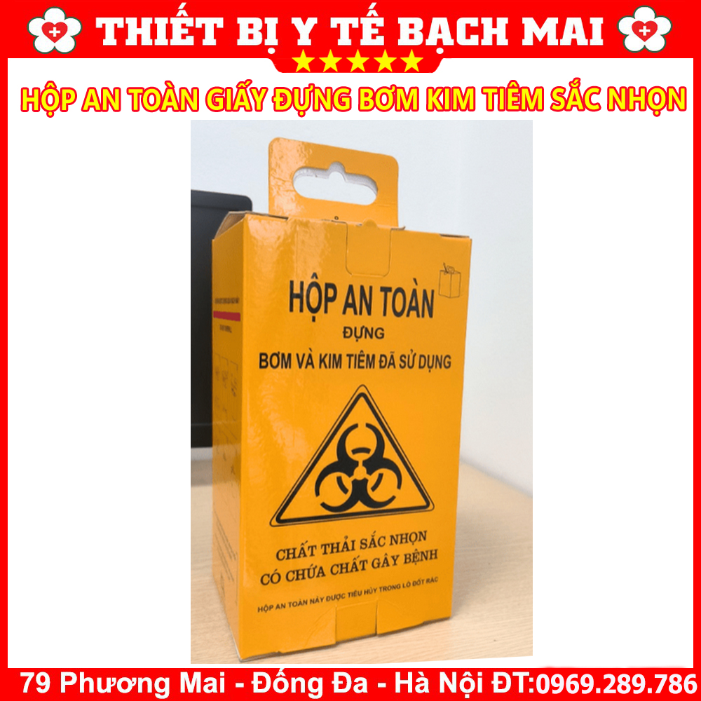 Hộp Giấy An Toàn Đựng Bơm Kim Tiêm Vật Sắc Nhọn Y Tế Đã Qua Sử Dụng Hộp Giấy An Toàn Đựng Bơm Kim Tiêm Vật Sắc Nhọn Y Tế Đã Qua Sử Dụng