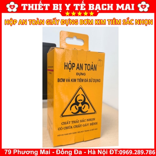 Hộp Giấy An Toàn Đựng Bơm Kim Tiêm Vật Sắc Nhọn Y Tế Đã Qua Sử Dụng Hộp Giấy An Toàn Đựng Bơm Kim Tiêm Vật Sắc Nhọn Y Tế Đã Qua Sử Dụng