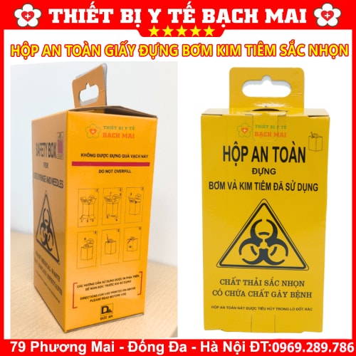 Hộp Giấy An Toàn Đựng Bơm Kim Tiêm Vật Sắc Nhọn Y Tế Đã Qua Sử Dụng Hộp Giấy An Toàn Đựng Bơm Kim Tiêm Vật Sắc Nhọn Y Tế Đã Qua Sử Dụng