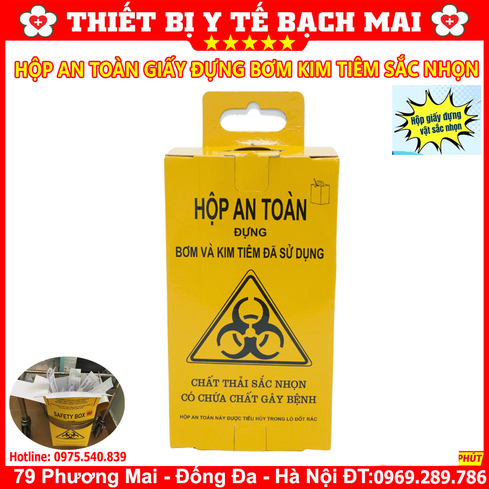 Hộp Giấy An Toàn Đựng Bơm Kim Tiêm Vật Sắc Nhọn Y Tế Đã Qua Sử Dụng Hộp Giấy An Toàn Đựng Bơm Kim Tiêm Vật Sắc Nhọn Y Tế Đã Qua Sử Dụng