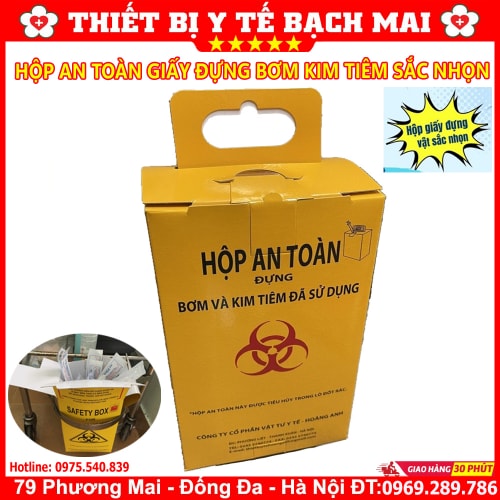 Hộp Giấy An Toàn Đựng Bơm Kim Tiêm Vật Sắc Nhọn Y Tế Đã Qua Sử Dụng Hộp Giấy An Toàn Đựng Bơm Kim Tiêm Vật Sắc Nhọn Y Tế Đã Qua Sử Dụng