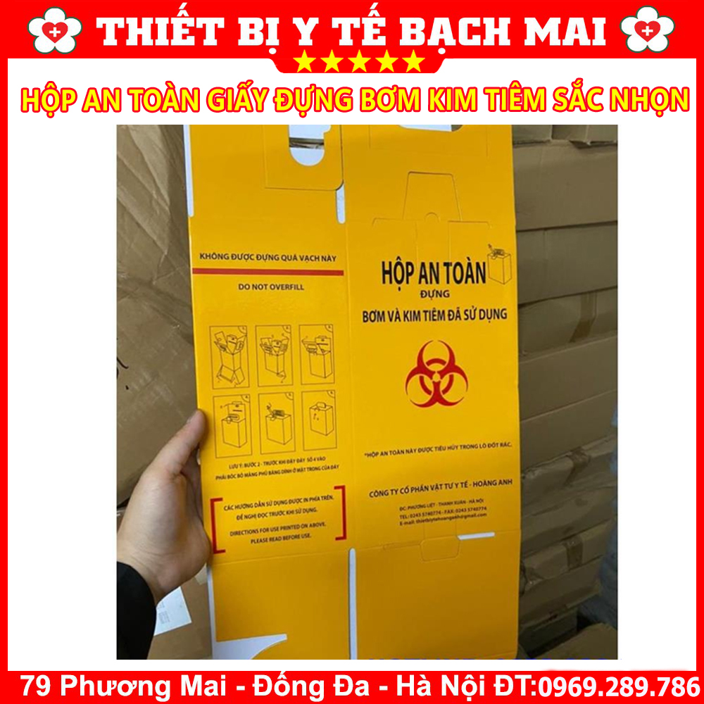 Hộp Giấy An Toàn Đựng Bơm Kim Tiêm Vật Sắc Nhọn Y Tế Đã Qua Sử Dụng Hộp Giấy An Toàn Đựng Bơm Kim Tiêm Vật Sắc Nhọn Y Tế Đã Qua Sử Dụng