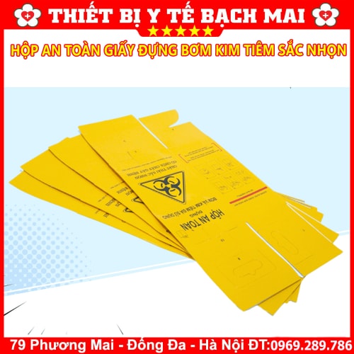 Hộp Giấy An Toàn Đựng Bơm Kim Tiêm Vật Sắc Nhọn Y Tế Đã Qua Sử Dụng Hộp Giấy An Toàn Đựng Bơm Kim Tiêm Vật Sắc Nhọn Y Tế Đã Qua Sử Dụng