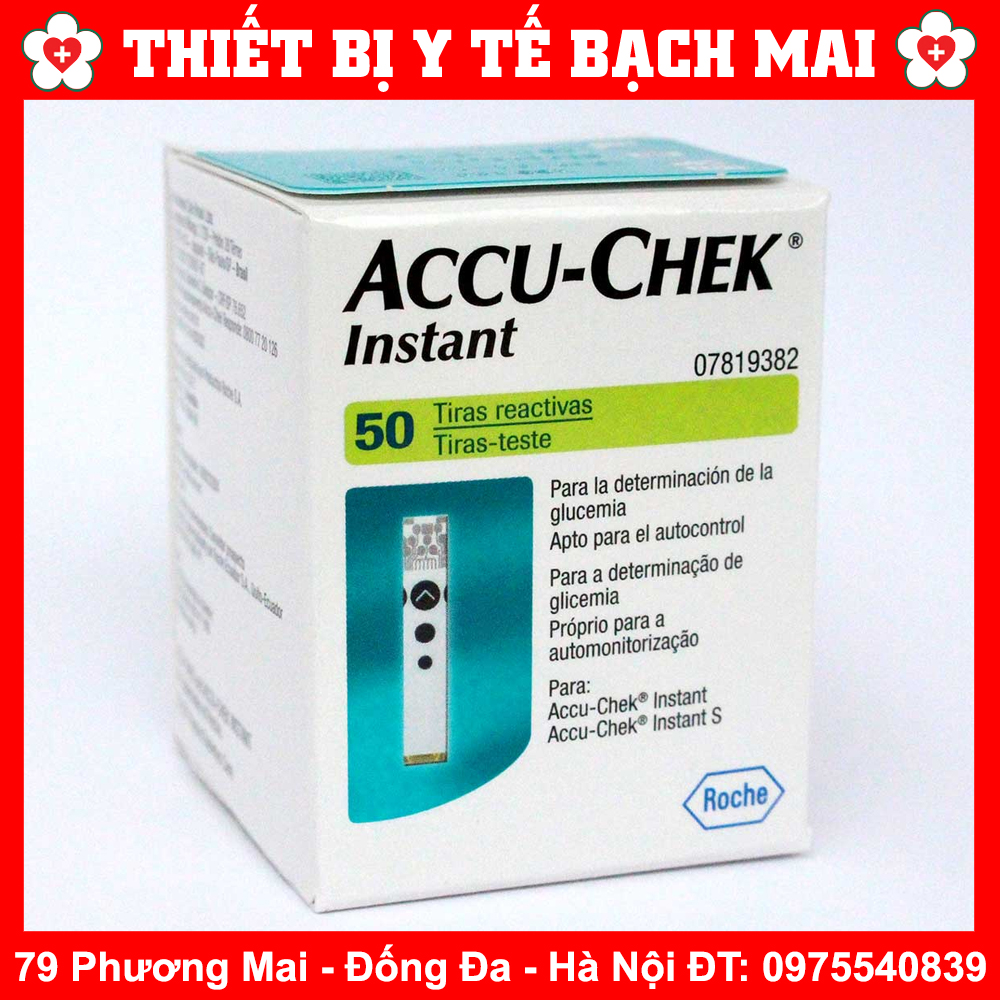 Que Thử Tiểu Đường Accu Chek Instant Hộp 50 Que