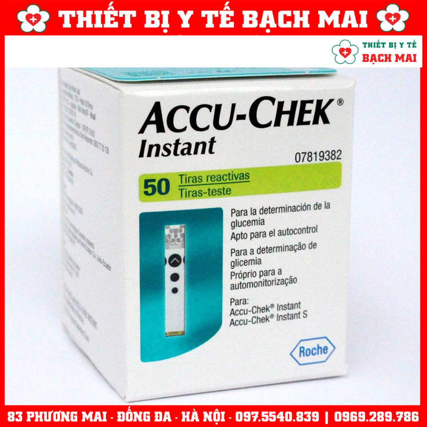 Que Thử Tiểu Đường Accu Chek Instant Hộp 50 Que