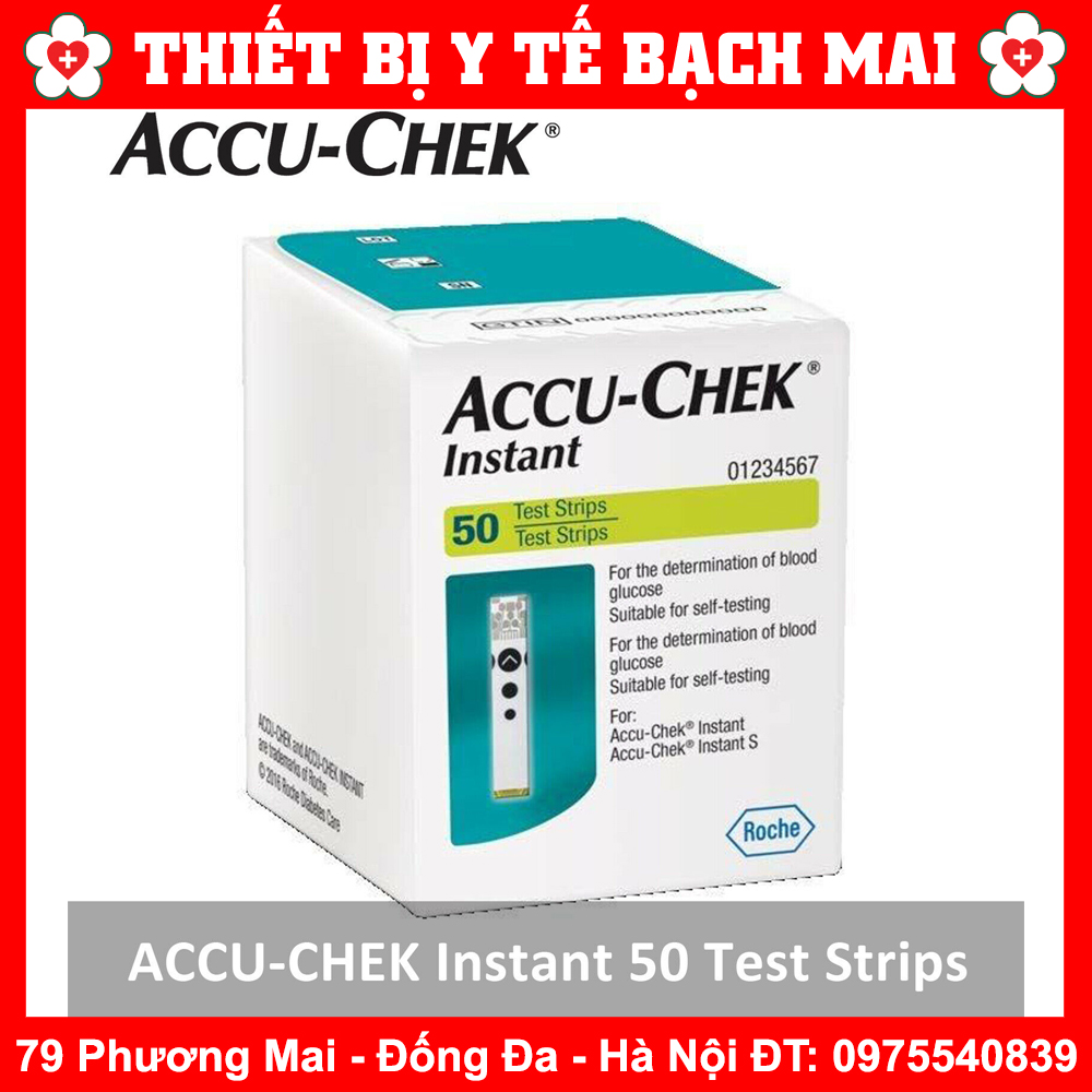 Que Thử Tiểu Đường Accu Chek Instant Hộp 50 Que