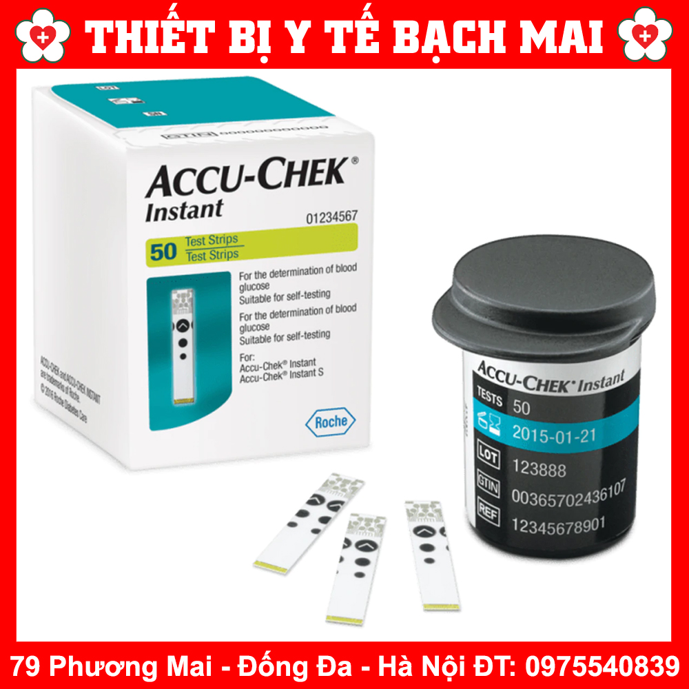 Que Thử Tiểu Đường Accu Chek Instant Hộp 50 Que