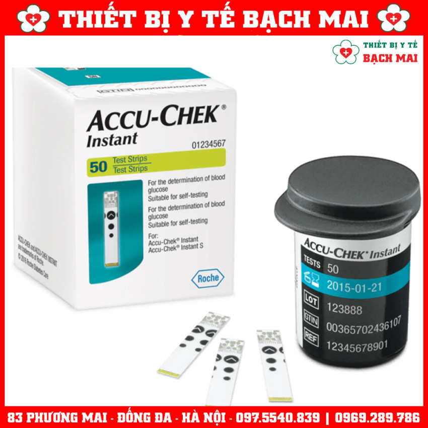 Que Thử Tiểu Đường Accu Chek Instant Hộp 50 Que