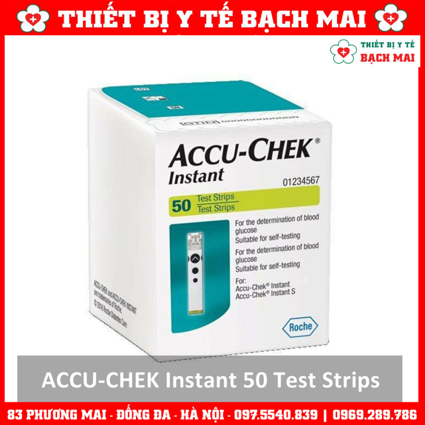 Que Thử Tiểu Đường Accu Chek Instant Hộp 50 Que