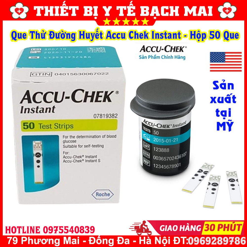 Que Thử Tiểu Đường Accu Chek Instant Hộp 50 Que Que Thử Tiểu Đường Accu Chek Instant Hộp 50 Que