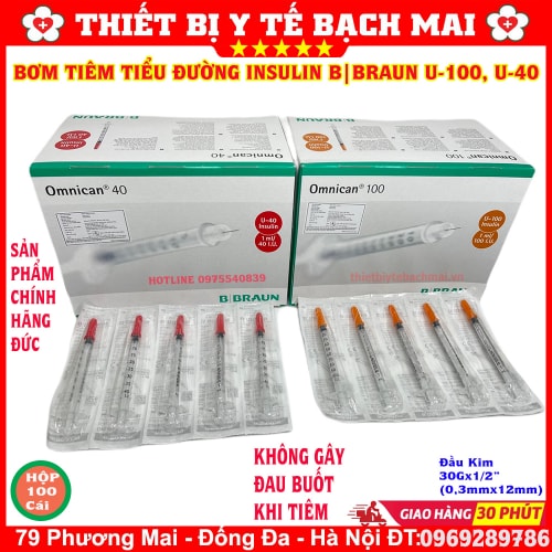 Bơm Tiêm Thẩm Mĩ, Tiểu Đường Insulin Omnican BBraun 1ml U100, Sản Xuất Đức Bơm Tiêm Thẩm Mĩ, Tiểu Đường Insulin Omnican BBraun 1ml U100, Sản Xuất Đức
