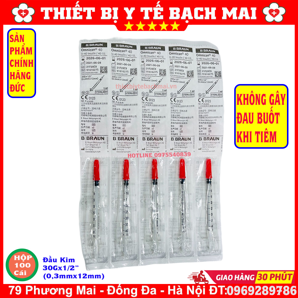 Bơm Tiêm Thẩm Mĩ, Tiểu Đường Insulin Omnican BBraun 1ml U100, Sản Xuất Đức Bơm Tiêm Thẩm Mĩ, Tiểu Đường Insulin Omnican BBraun 1ml U100, Sản Xuất Đức