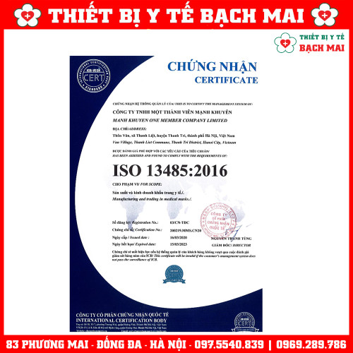 Khẩu Trang Y Tế 3D Mask Mạnh Khuyên, 3 Lớp Kháng Khuẩn - Hộp 100 Chiếc