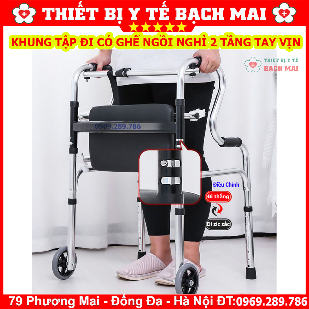 Khung Tập Đi Có Ghế Ngồi Đa Năng Z002 Khung Tập Đi Có Ghế Ngồi Đa Năng Z002