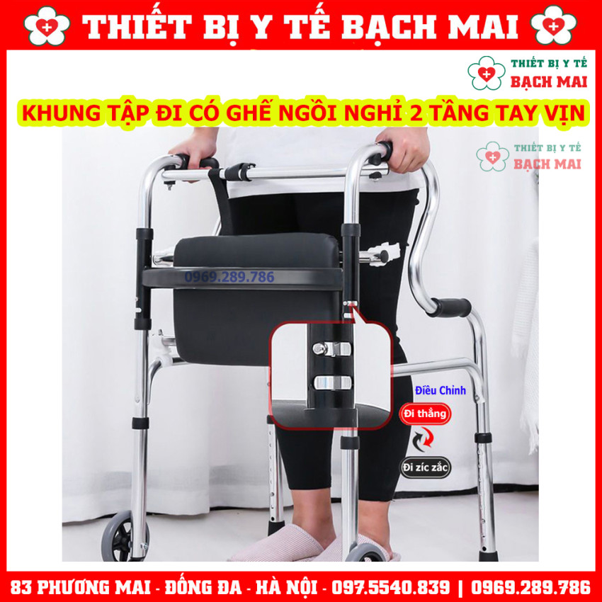 Khung Tập Đi Có Ghế Ngồi Đa Năng Z002 Khung Tập Đi Có Ghế Ngồi Đa Năng Z002