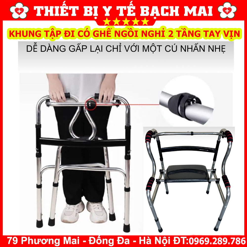 Khung Tập Đi Có Ghế Ngồi Đa Năng Z002 Khung Tập Đi Có Ghế Ngồi Đa Năng Z002