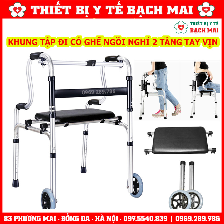 Khung Tập Đi Có Ghế Ngồi Đa Năng Z002 Khung Tập Đi Có Ghế Ngồi Đa Năng Z002