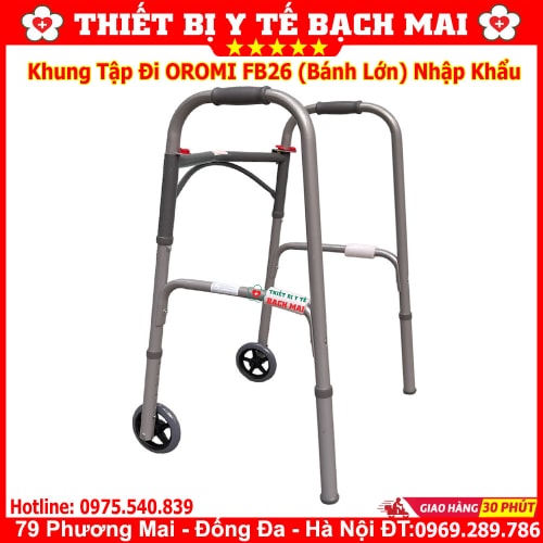 Khung Tập Đi Có Bánh Xe OROMI FB26 Cho Người Già, Phục Hồi Sau Chấn Thương, Tai Biến Khung Tập Đi Có Bánh Xe OROMI FB26 Cho Người Già, Phục Hồi Sau Chấn Thương, Tai Biến