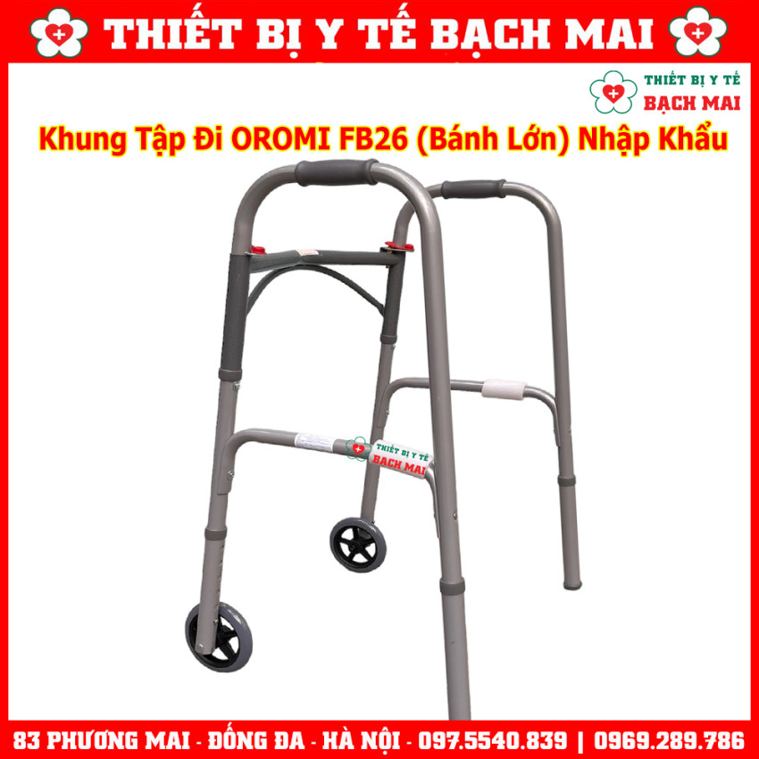 Khung Tập Đi Có Bánh Xe OROMI FB26 Cho Người Già, Phục Hồi Sau Chấn Thương, Tai Biến Khung Tập Đi Có Bánh Xe OROMI FB26 Cho Người Già, Phục Hồi Sau Chấn Thương, Tai Biến