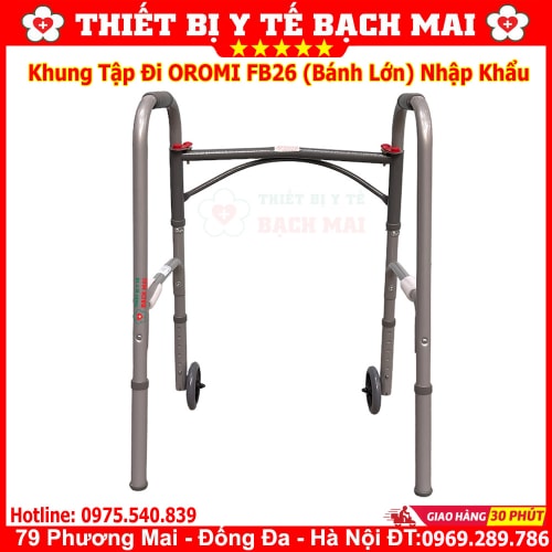 Khung Tập Đi Có Bánh Xe OROMI FB26 Cho Người Già, Phục Hồi Sau Chấn Thương, Tai Biến Khung Tập Đi Có Bánh Xe OROMI FB26 Cho Người Già, Phục Hồi Sau Chấn Thương, Tai Biến