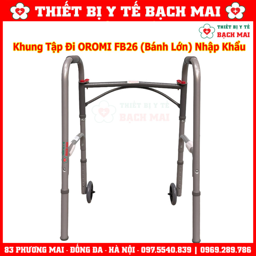 Khung Tập Đi Có Bánh Xe OROMI FB26 Cho Người Già, Phục Hồi Sau Chấn Thương, Tai Biến Khung Tập Đi Có Bánh Xe OROMI FB26 Cho Người Già, Phục Hồi Sau Chấn Thương, Tai Biến
